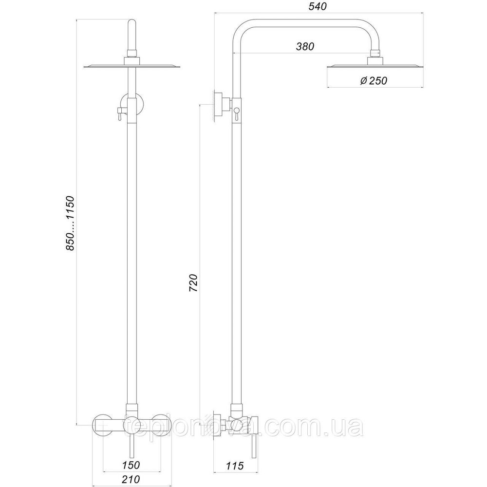 Душевая система Globus Lux ALPEN S-SH-105 Черновцы - изображение 3