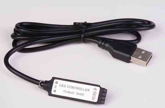 Стрічка світлодіодна LED RGB HOCO DL30 з пультом 4м, чорна Винница