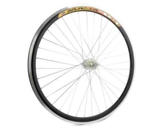 Обод велосипедний (у зборі) 26 (зад, 36 спиць, алюміній) (подвійний) чорний, метал.втулка Мукачево - фото 1