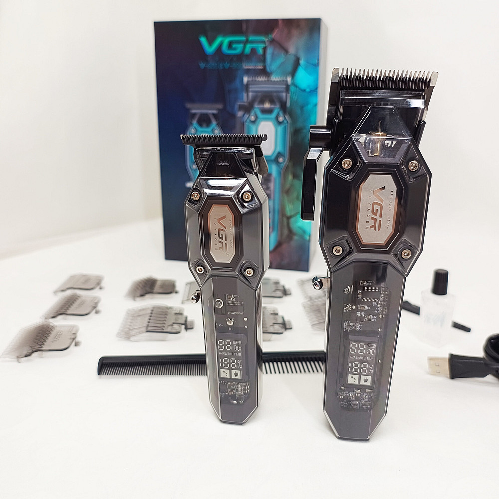 Машинки для стрижки усов и бороды VGR 2 в 1 VGR V-600 V-900, Набор для стрижки волос с зарядкой SU-24 Львов - изображение 5