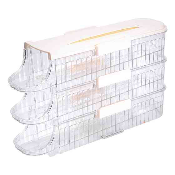 Лоток для яєць у холодильник на 3 яруси 32х10х18.5 см Бежевий HP-27-15 Коломия