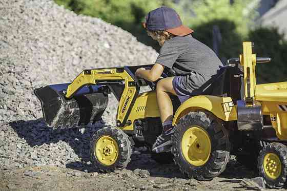 Дитячий педальний трактор з причепом і ковшами Falk Komatsu 2086W для дітей Київ