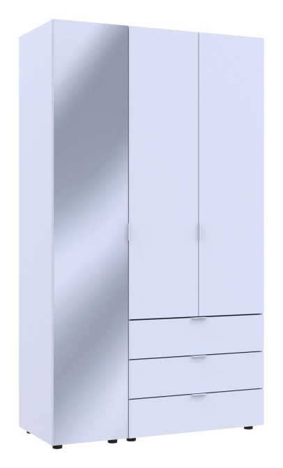 Комплект шаф для одягу Doros Гелар (2 шт.) 116,5х49,5х203,4 см Дзеркало/Білий (DRS-011132) Львів - фото 5