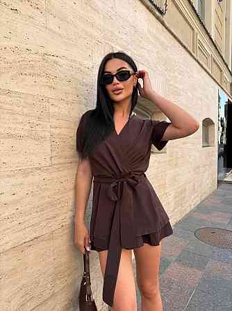 Женская романтическая вечерняя комбинезон-платье софт Шоколад, 42/46 Одесса