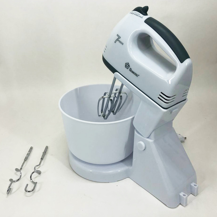 Ручний переносний міксер Domotec MS-1366 2 л, Міксер кухонний стаціонарний, Міксери з чашею XC-35 Івано-Франківськ - фото 10