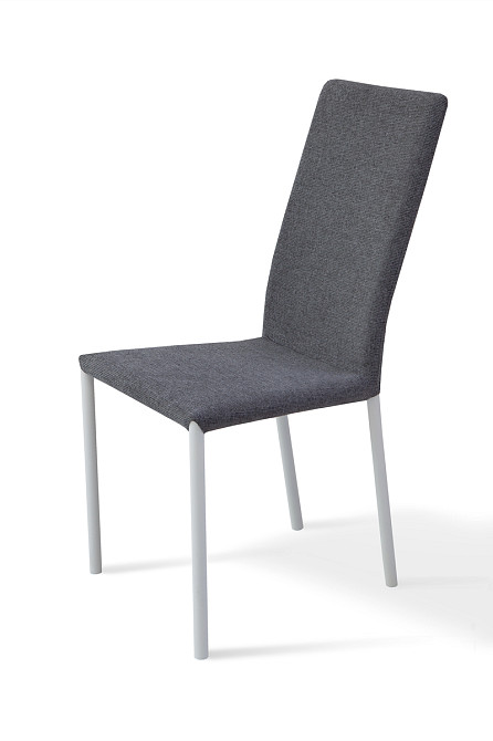 Стілець Соло, метал білий/ тканина сіра Киев - изображение 1