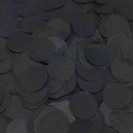 Конфетти кружки из бумаги 10 г 25 мм черный Киев