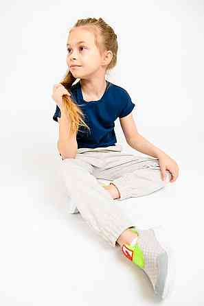 Брюки спортивные детские и подростковые, серый меланж Крохатушка одяг Киев