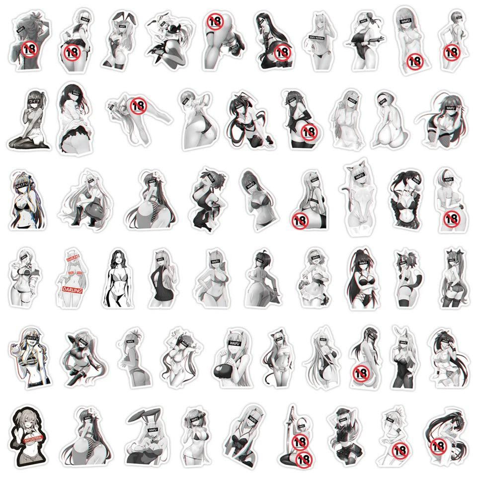 Наклейки Стикеры Waifu Аниме. Водонепроницаемые эстетические Аниме наклейки 18+ ( Аниме Хентай) Набо Киев - изображение 4