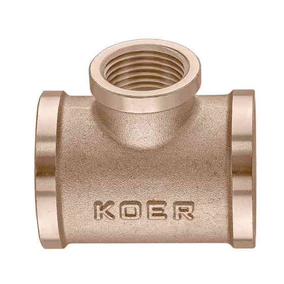 Трійник редукційний Koer KF.T100610F.WN - 1"х1/2"х1" FFF без нікелю (MX1530) Київ