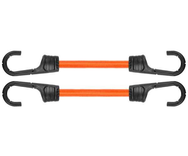 Шнур еластичний гумовий 80см х 2шт. з металевими гачками PVC BUNGEE CORD HOOK, BCH2-08080OR-B Київ - фото 1