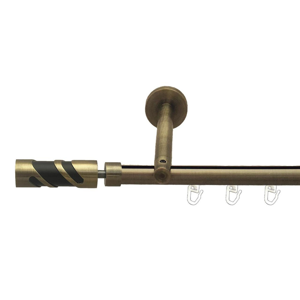 Карниз Orvit Сієна металевий однорядний циліндр+профіль (16 см) профільна труба  Антик 19 мм 240 см (00-00026981) Львів - фото 1