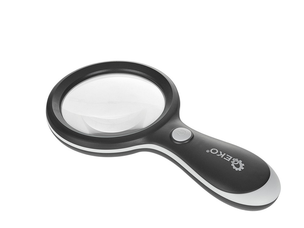 Лупа "GeKo" 10x (10-кратна), діаметр скла  88мм, загальна доржина 213мм з підсвіткою 18-led Київ - фото 2