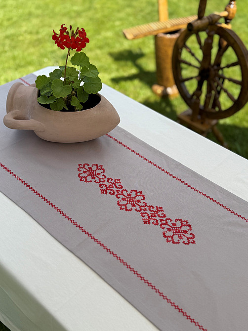 Ecotton Ранер доріжка Ecotton 45x170 см для обіднього столу водовідштовхувальна в етно-стилі сі Киев - изображение 2