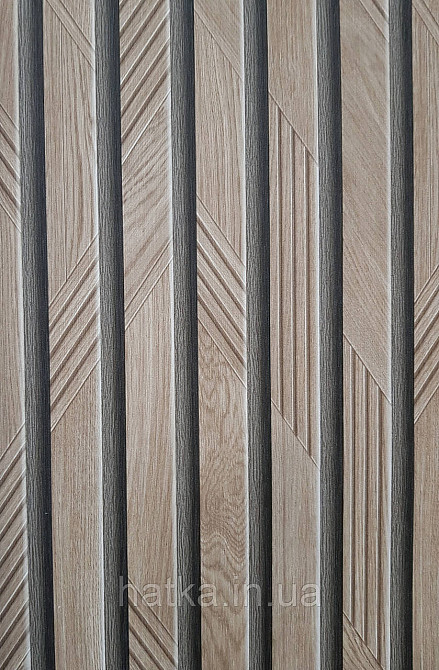 Обои виниловые на флизелине метровые Sintra Edelina полосы под стеновую панель темно коричневые бежевые Киев - изображение 2