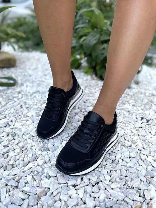 Stilli Снікерси жіночі STILLI чорні еко-шкіра платформа 36-40р. (116-1) Коломия - фото 10