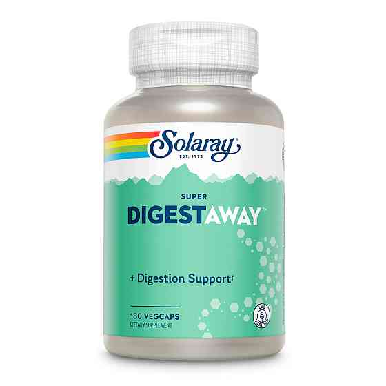 Смесь ферментов для облегчения пищеварения Solaray Super Digestaway 180 капсул Луцк