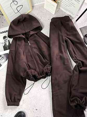 Стильний жіночий костюм-двійка двосторонній пошар-фліс 46/48 Одеса