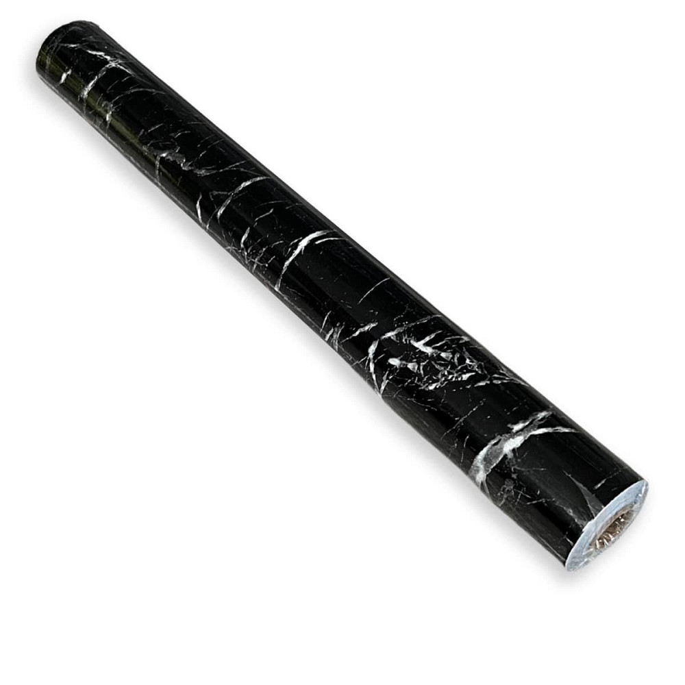 Самоклеющаяся пленка 0,45х10м х 0,07мм Черный мрамор классический SW-00001281 Днепр - изображение 4