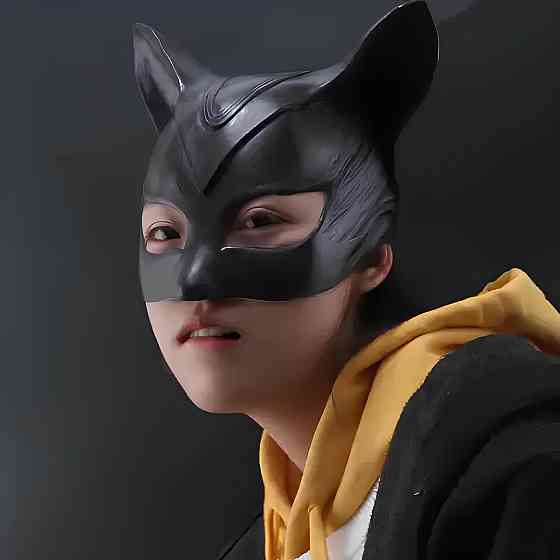 Маска Женщины Кошки, Catwoman, черная полулицевая маска, супергерой из комиксов о Бэтмене, DC Comics Киев