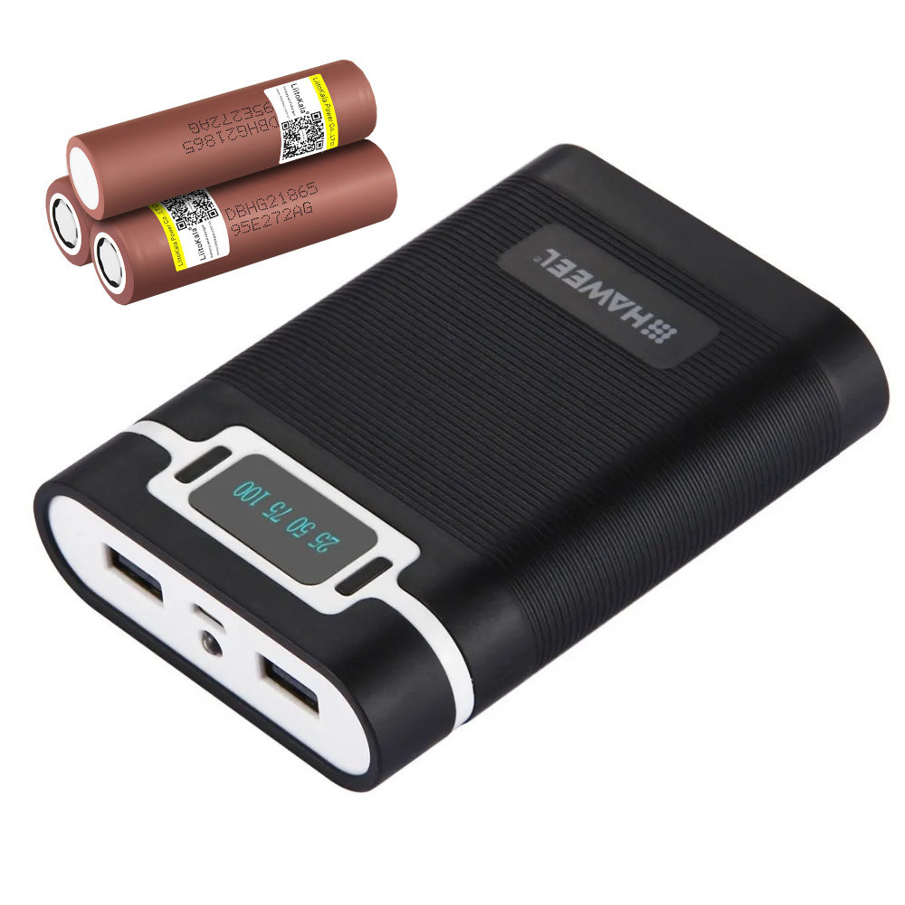 Повербанк 4x 18650 10000мАч 2А фонарик Haweel HWL9500-ACU Киев - изображение 1