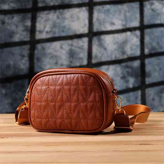 Стьобана сумка для жінок з натуральної шкіри Vintage 22899 Рудий Київ