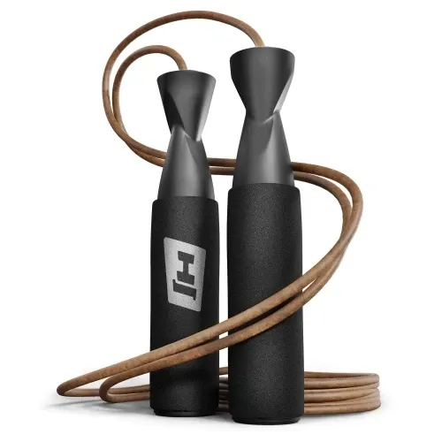 Скакалка шкіряна з підшипниками та м'якою рукояткою Hop-Sport L015 Київ