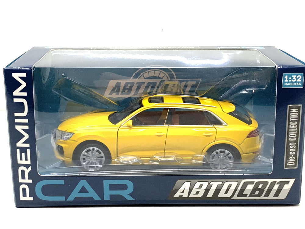 Машина Автосвіт Audi q8 інерційна відкриваються двері капот багажник 16см Жовтий (AP-1824) Чернигов - изображение 2