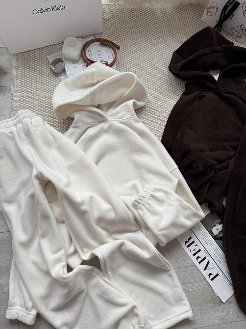 Жіночий стильний теплий костюм двійка  двосторонній Фліс Одеса - фото 1