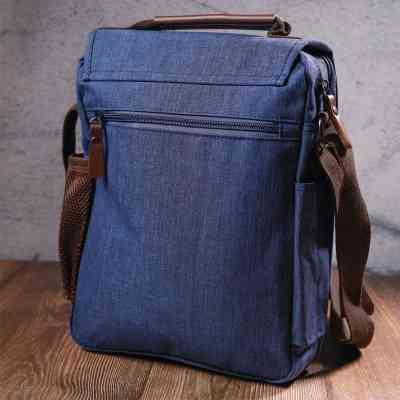 Сумка Vintage Через плечо из текстиля Синяя (21264) Винница