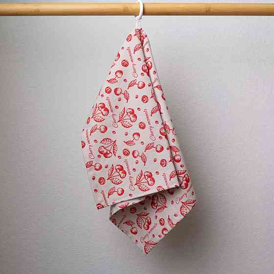 Махровое кухонное полотенце Вишня 40х60 см 300г/м2 GM Textile (Красный) Сумы