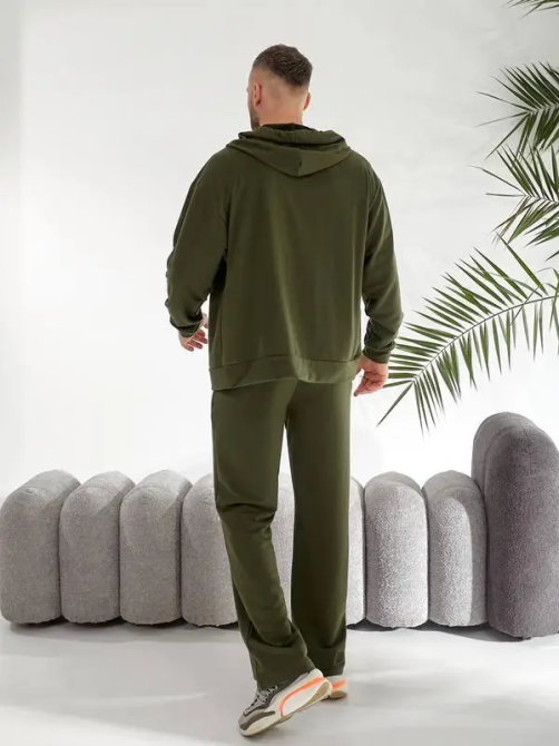 Теплий костюм чоловічий на блискавці Хакі 54/56 Харків - фото 3