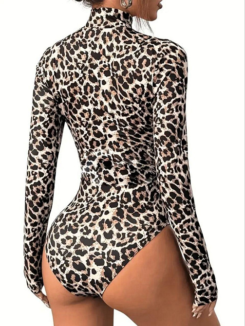 Боди с длинным рукавом леопардовый M Киев - изображение 4