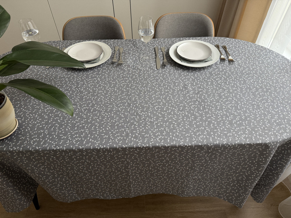 Ecotton Скатертина столова Ecotton 170х200 см водовідштовхувальна сірий (V 11/ Grey) Київ - фото 8