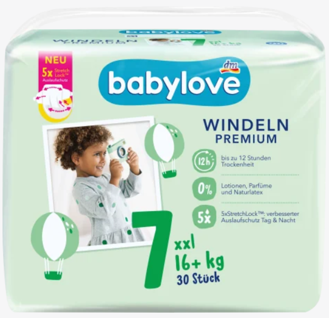 Підгузки Babylove premium 7 (16+кг) 30шт Київ - фото 1
