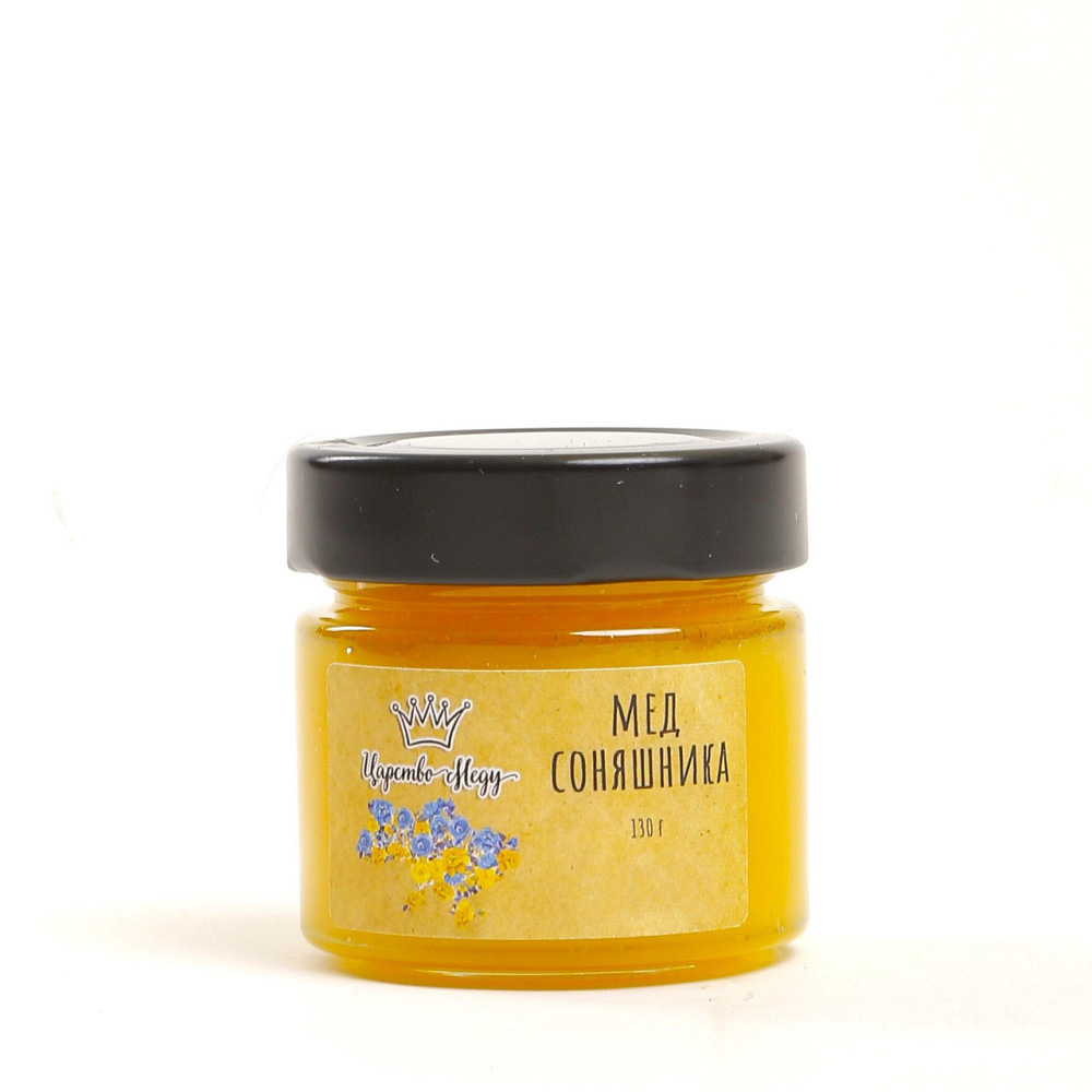 Мед домашний, подсолнечный, с украинской наклейкой. Вес – 130 граммов Одесса - изображение 1