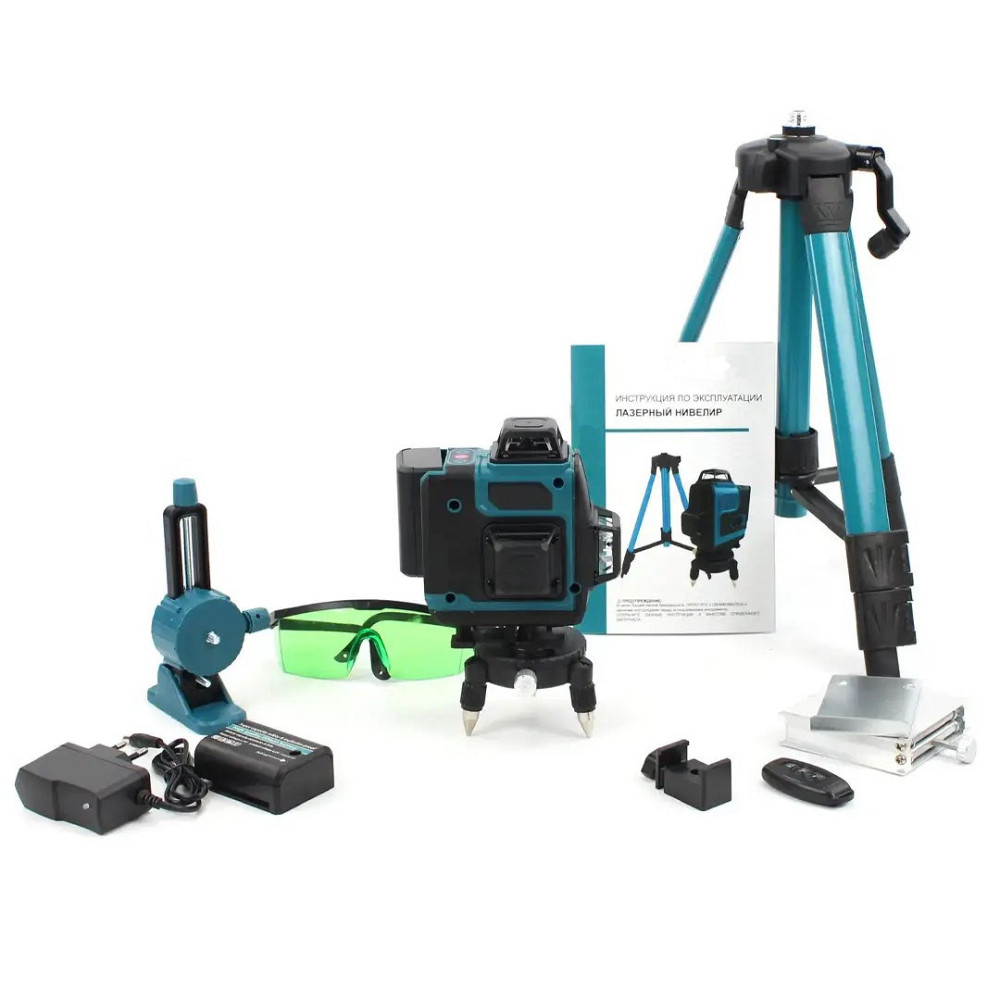 Акумуляторний лазерний рівень зі штативом на 16 ліній у кейсі,Синій SBR Київ - фото 7
