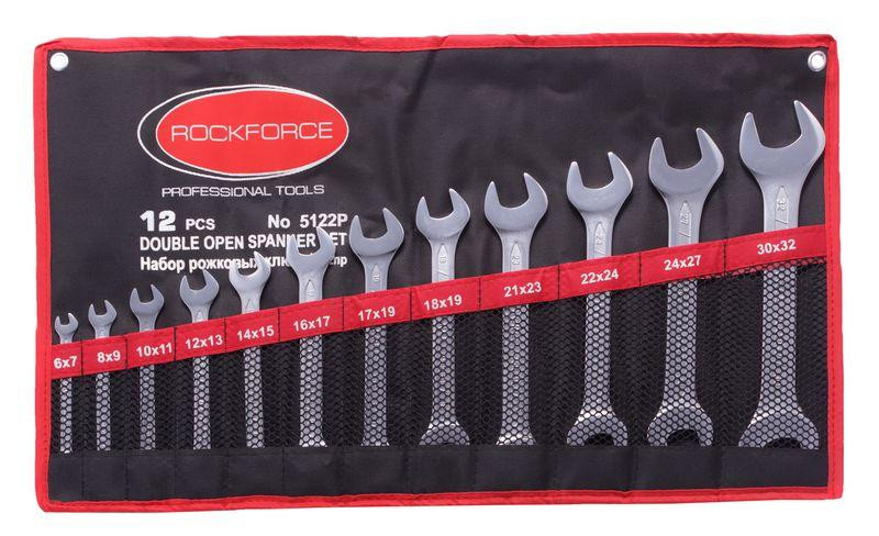 Набір ключів ріжкових 12пр. (6х7-30х32мм) ROCKFORCE RF-5122P Одеса - фото 1