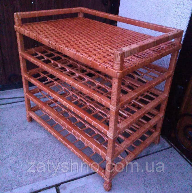 Этажерка плетеная на 5 полок большая Киев - изображение 3