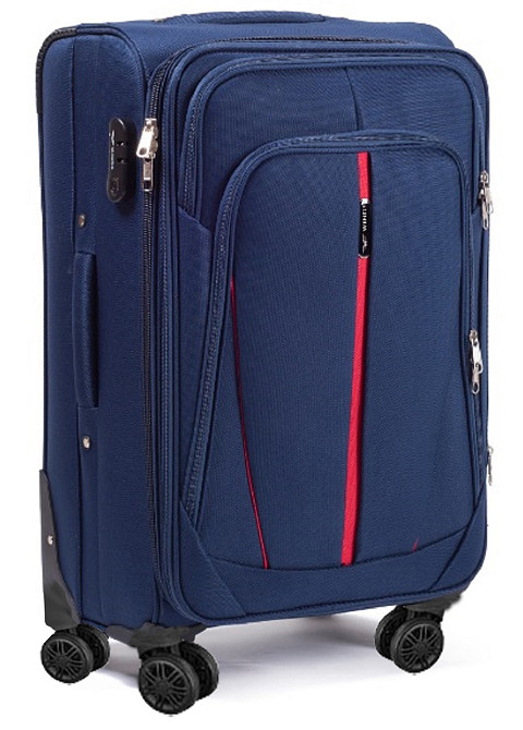 Валіза тканинна WINGS 1706 велика 75 см темно-синя 4 колеса Київ - фото 1