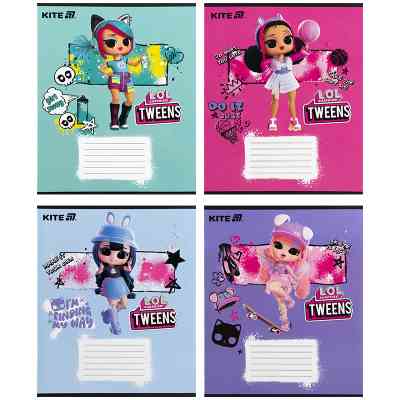 Тетрадь Kite LOL, 12 листов, косая линия (LO25-235) Винница