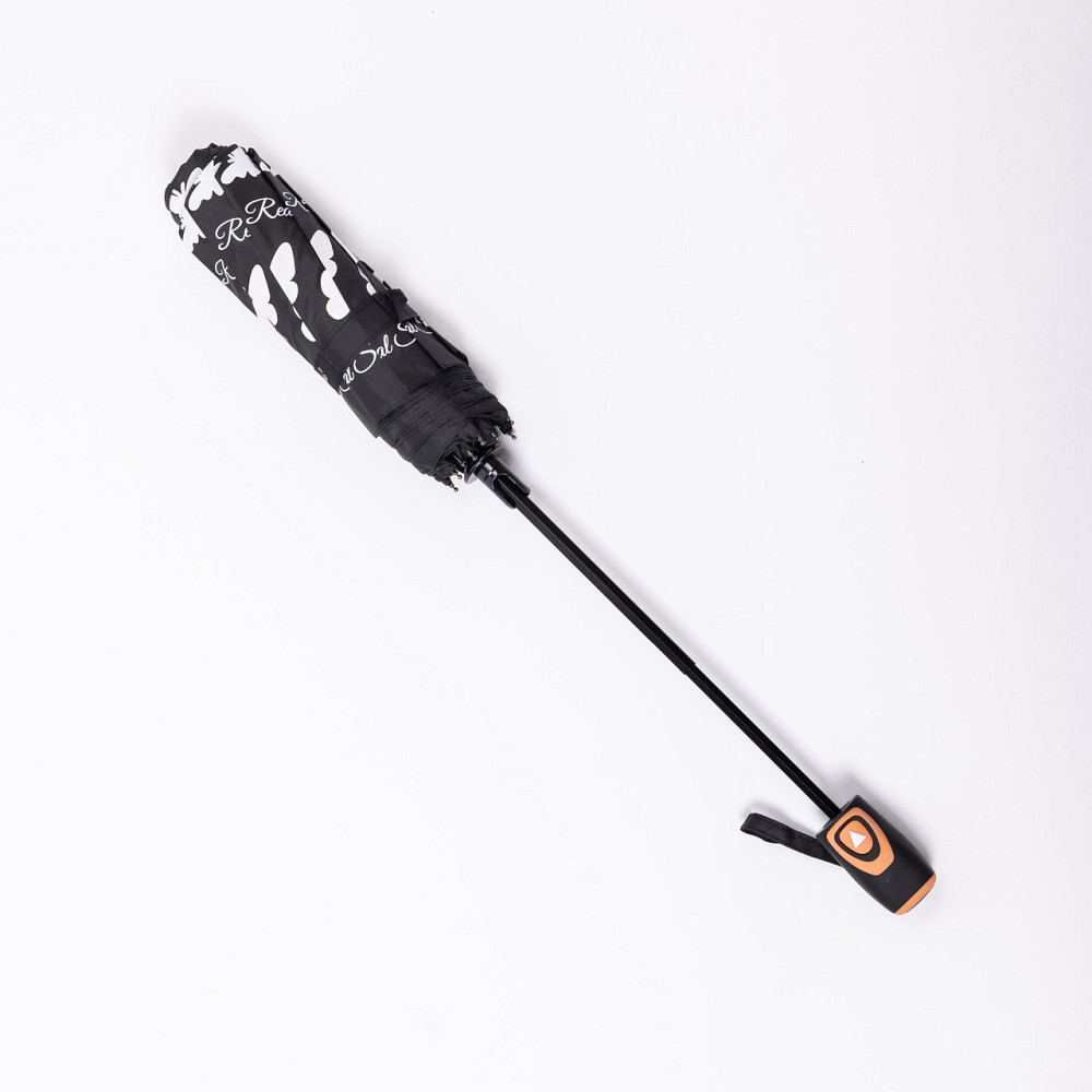 Парасолька напівавтомат з принтом міцна з поліестеру діаметр 97 см Чорна HP-23-2B Коломыя - изображение 4