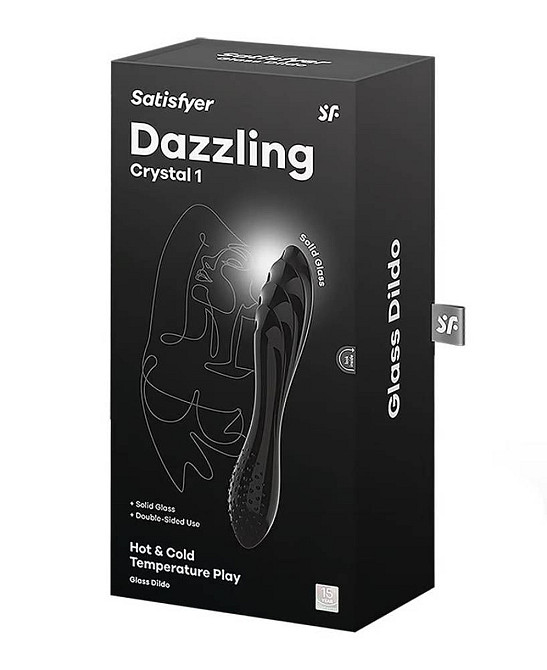 Подвійний фалоімітатор SATISFYER Dazzling Crystal 1 (black) Sex Aura Київ - фото 1