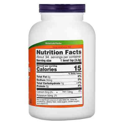 Травы Now Foods Органическая Спирулина, Порошок, Organic Spirulina, 113 гр (NF2690) Винница