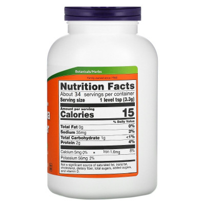 Травы Now Foods Органическая Спирулина, Порошок, Organic Spirulina, 113 гр (NF2690) Винница - изображение 2