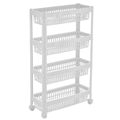 Етажерка універсальна на колесах у вертикальну смужку білий Line ELIF Житомир - фото 1