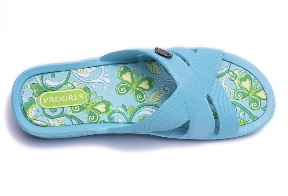 Женские шлепанцы на платформе пенка берюзовые Одесса - изображение 5