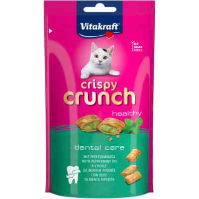 Ласощі для котів Vitakraft Crispy Crunch подушечки для зубів з м'ятою 60 г (4008239288134) Вінниця