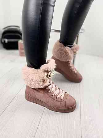 Черевики жіночі Bosida -9 пудра (зима, еко-замша) (1157) лише 36р.38р. 38 Коломия