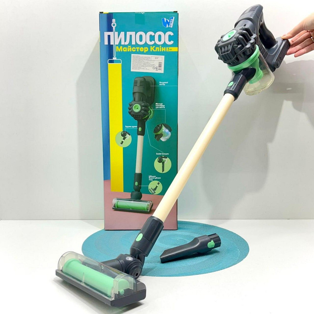Пилосос WToys 3 насадки підсвічування дзижчання всмоктуючий пил М'ятний (83718) Чернігів - фото 2